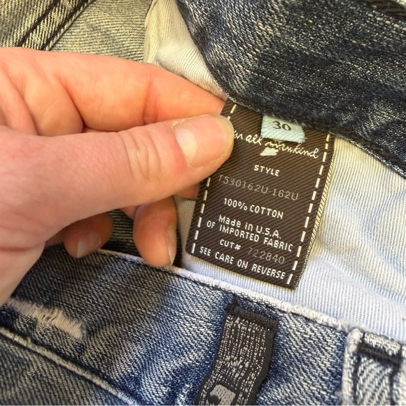 7 For All Mankind “a” pocket Blue Jeans Size 30 - Picture 5 of 9